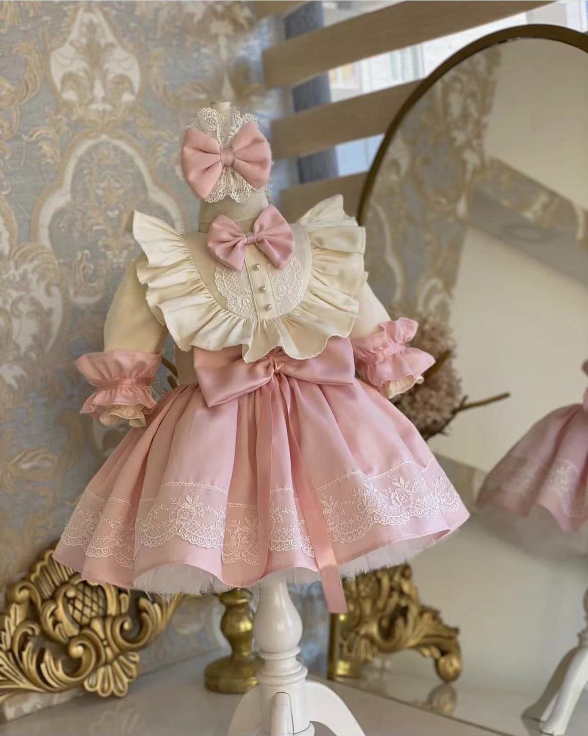 Baby Clothing Easter - 0-12Y 아기 소녀 봄 핑크 터키