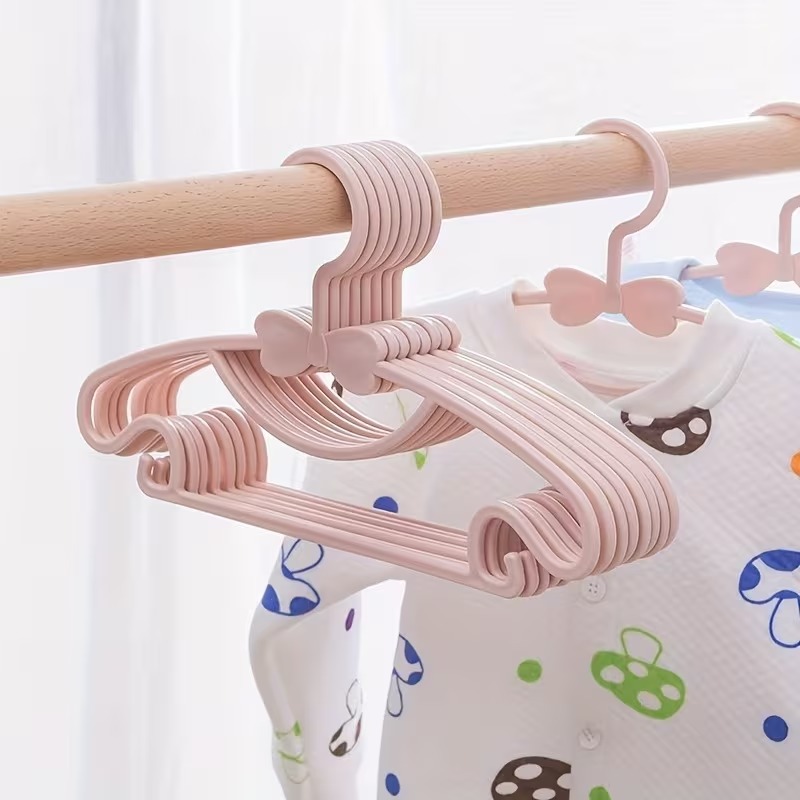 Baby Clothing Drying Rack - 10-100PCS 어린이 플라스틱 옷걸이 휴대용 방풍