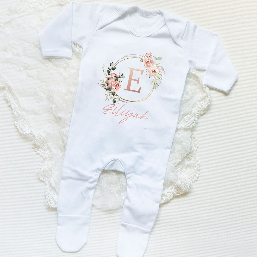 Baby Clothing Name - 맞춤형 아기 소녀 Sleepsuit 세계에 오신