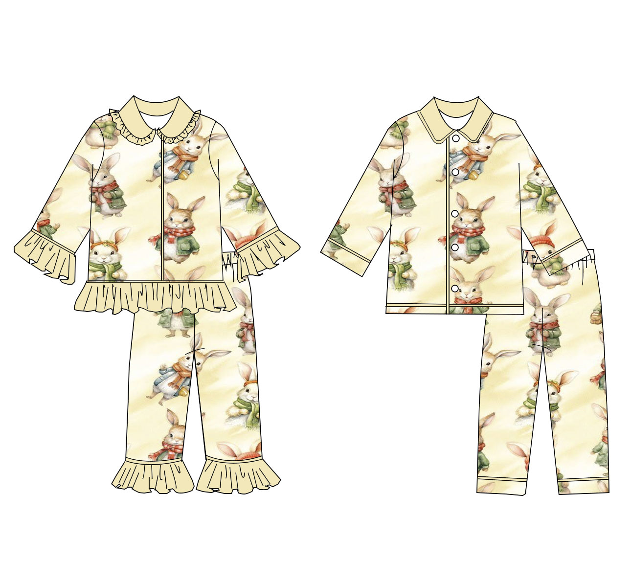 Baby Clothing Easter - 부티크 아동복 부활절 긴팔 레이스 바지