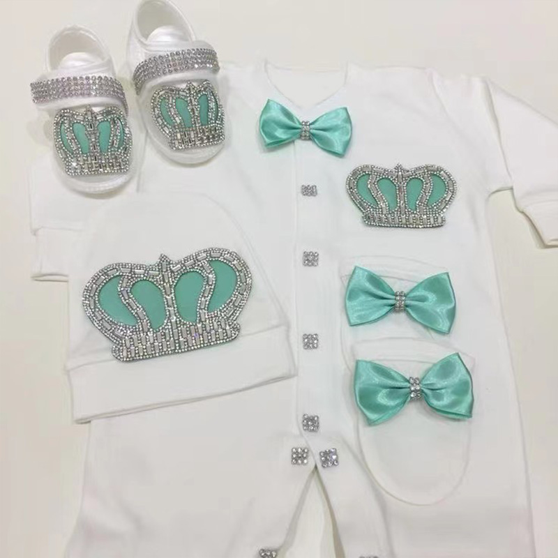 4종 웰컴 홈 롬퍼 아기옷 이름 각인 크라운 장식 아기 - Baby Clothing Name 리뷰 및 가격