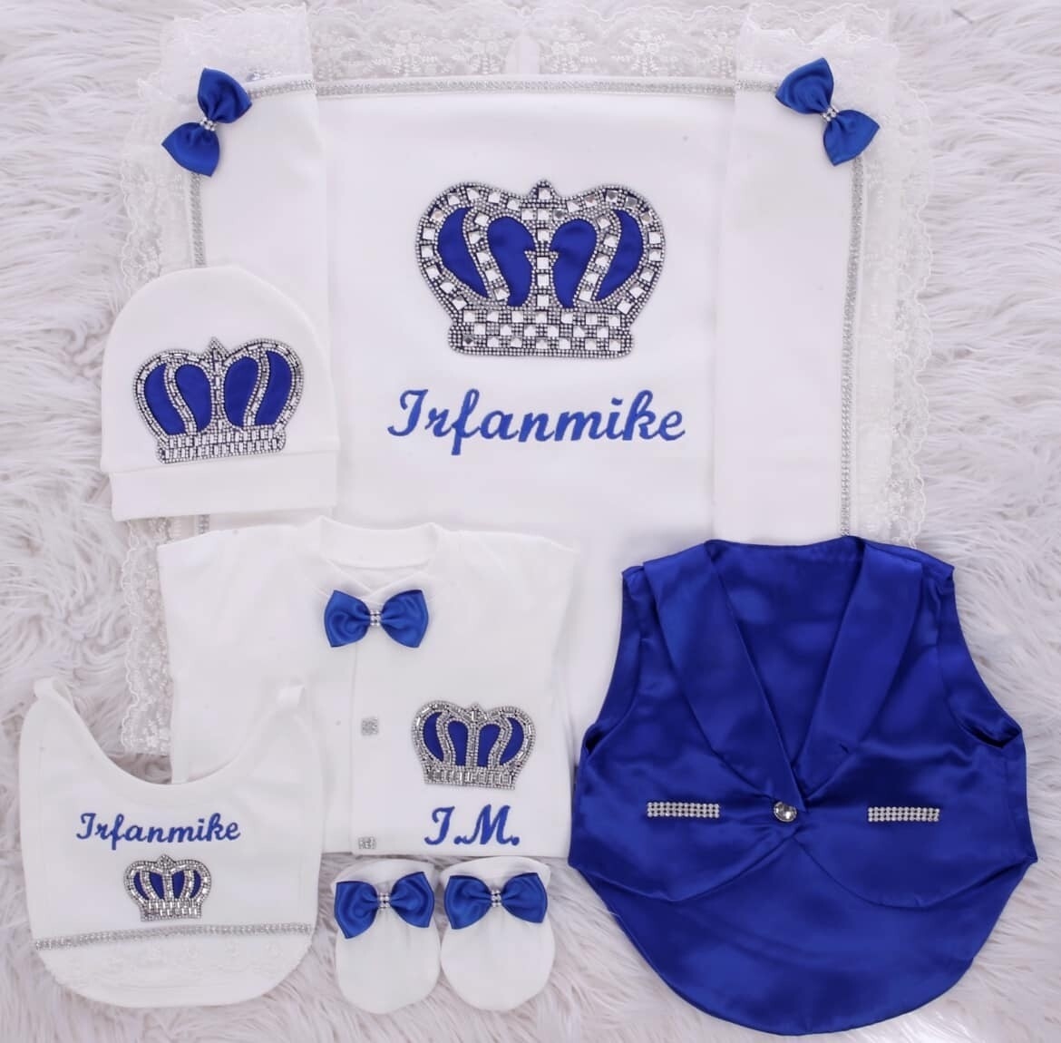 사용자 정의 자수 아기 이름 롬퍼 의류 크라운 쥬얼리  - Baby Clothing Name 리뷰 및 가격
