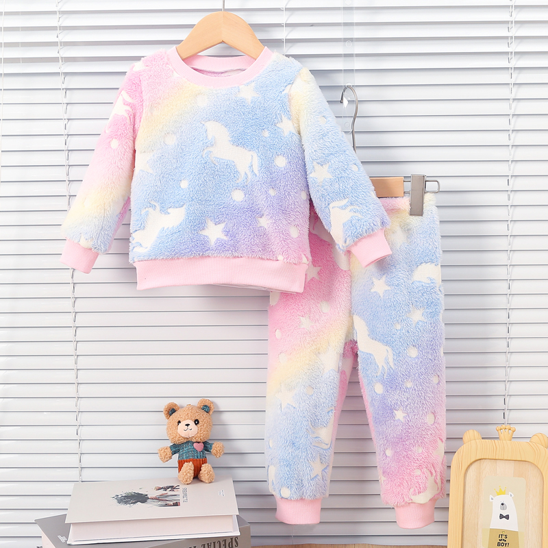 여성 아기 컬러 가을, 겨울 플러시 밤 형광 홈 의류  - Baby Clothing Night 리뷰 및 가격
