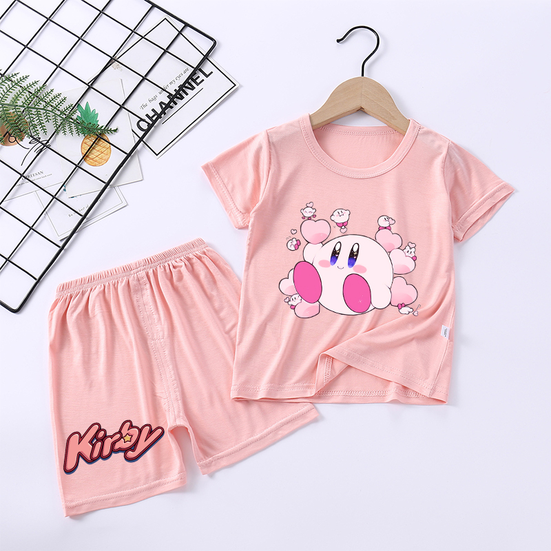새로운 키르비 소녀 잠옷 카와이 만화 잠옷 세트 어린이 - Baby Clothing Japan 리뷰 및 가격