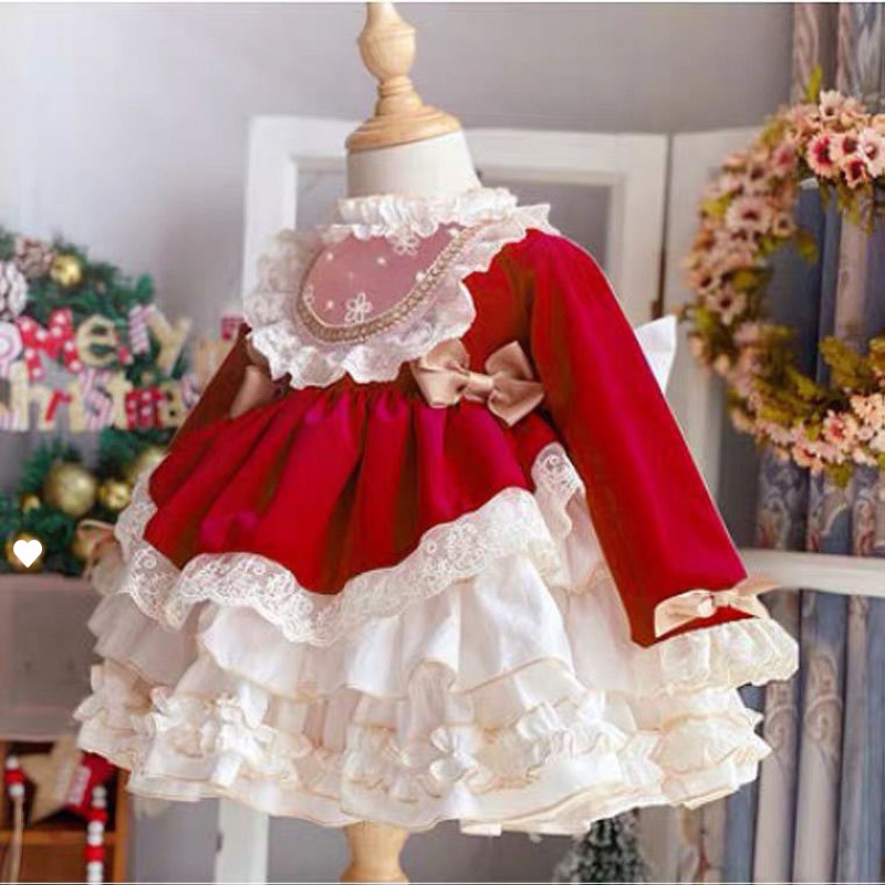 여자 아기 파티 드레스 새로운 스페인어 빈티지 로리타  - Baby Clothing Easter 리뷰 및 가격