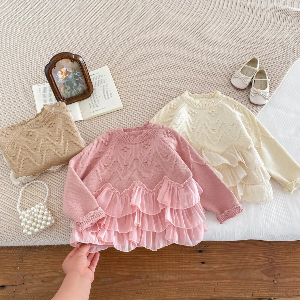 2025 봄 어린이 여자 아기 패션 탑 스웨터 - 어린 - Baby Clothing Japan 리뷰 및 가격