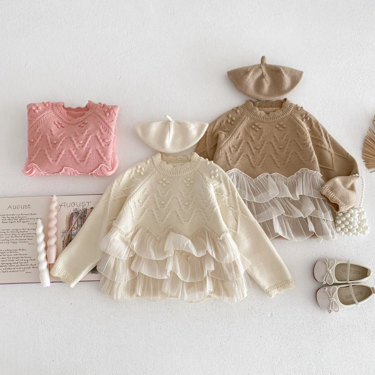 2025 봄 어린이 여자 아기 패션 탑 스웨터 - 어린 - Baby Clothing Japan 리뷰 및 가격