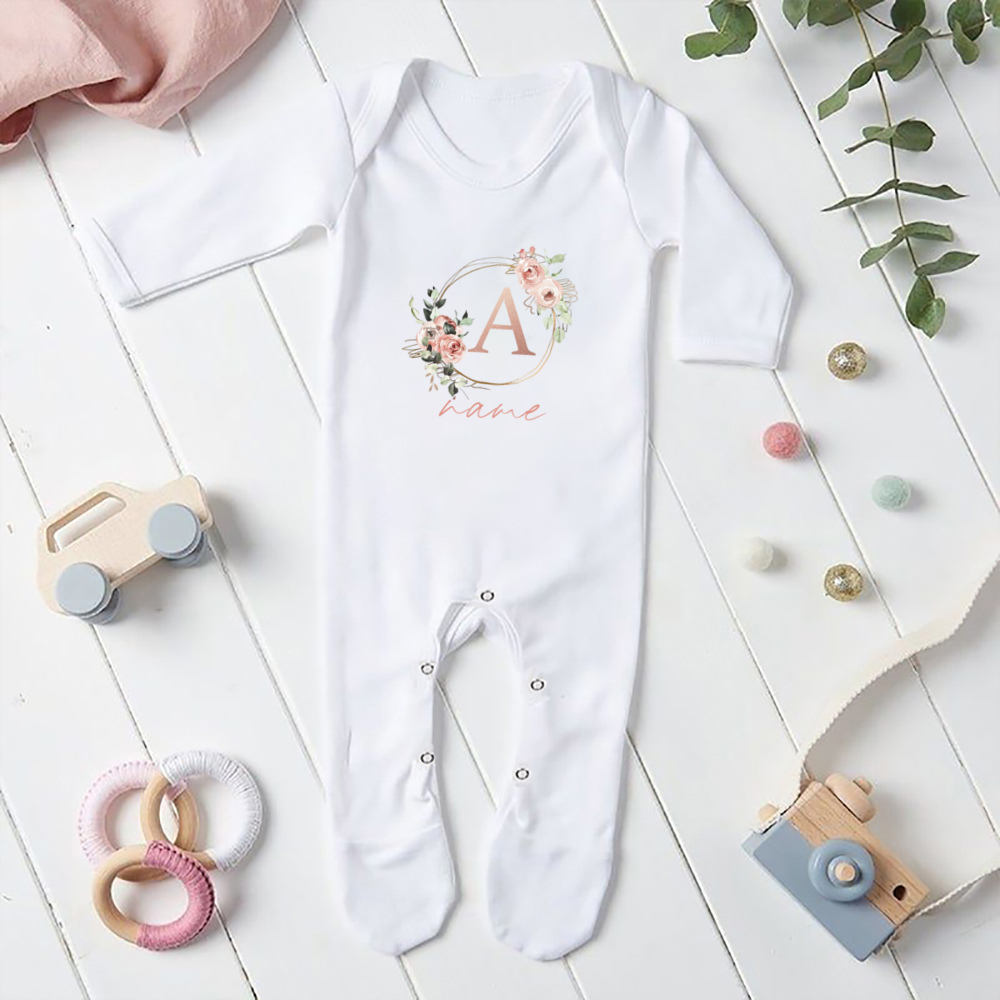 맞춤형 아기 소녀 Sleepsuit 세계에 오신 것을  - Baby Clothing Name 리뷰 및 가격
