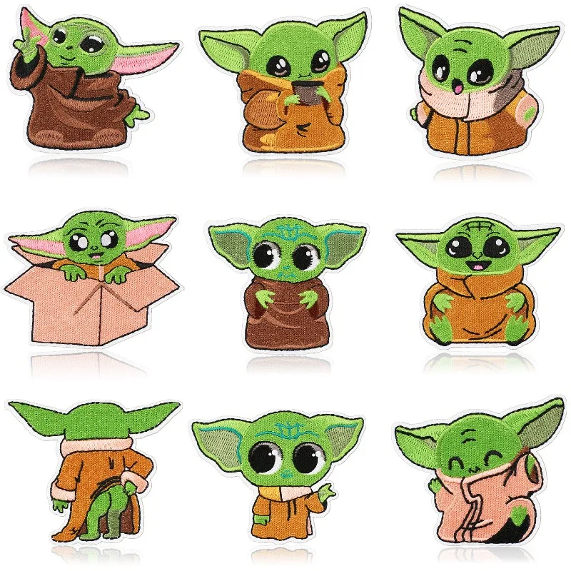9개 스타워즈 피규어 패치, 의류용 다리미 부착 패치, - Baby Yoda Clothing 리뷰 및 가격