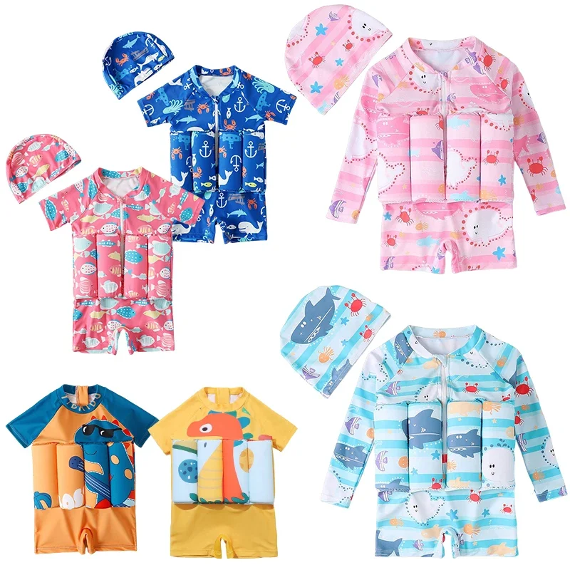 어린이 부력 수영복 만화 프린트 수영복 키즈 원피스 플 - Baby Clothing Deals 리뷰 및 가격
