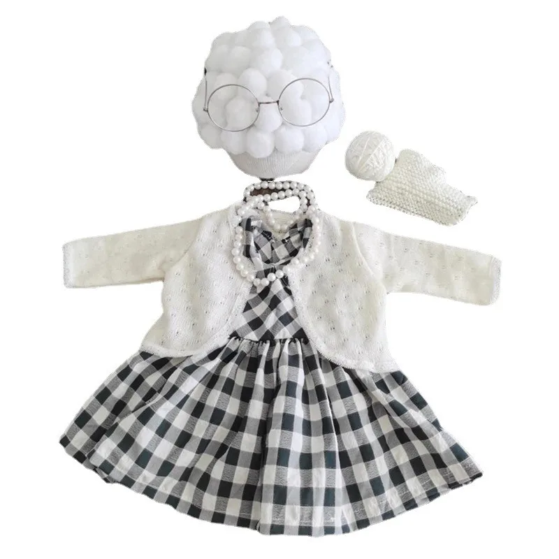 신생아 사진 소품 아기 소녀 할머니 복장 아기 소년 할 - Baby Clothing Deals 리뷰 및 가격
