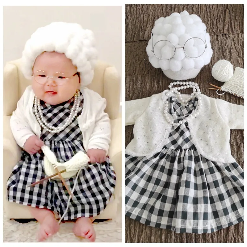 신생아 사진 소품 아기 소녀 할머니 복장 아기 소년 할 - Baby Clothing Deals 리뷰 및 가격