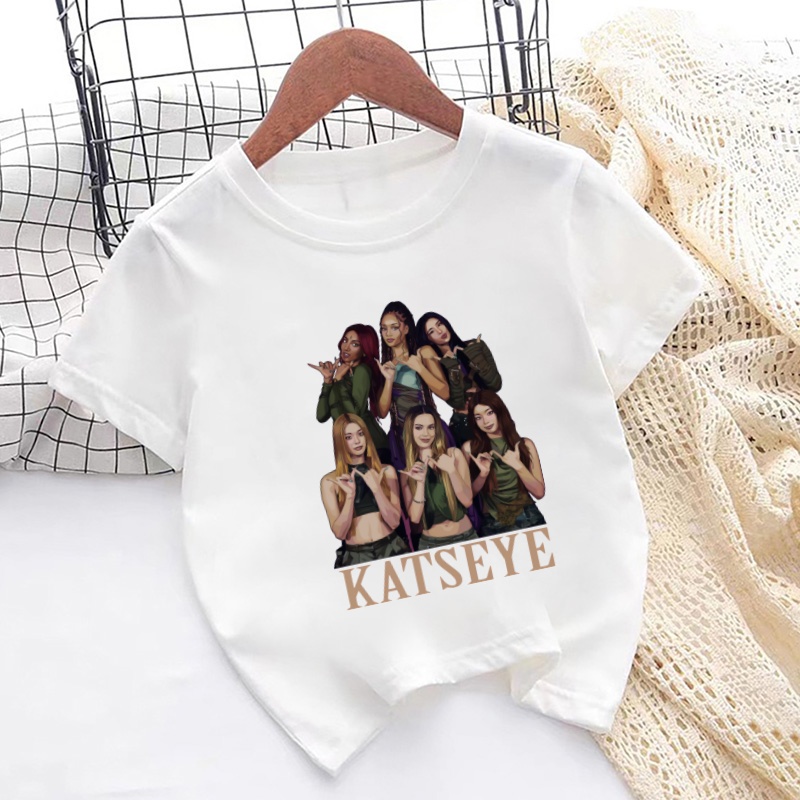 Katseye 프린트 패션 키즈 티셔츠 소녀 새 여름  - Baby Clothing Deals 리뷰 및 가격