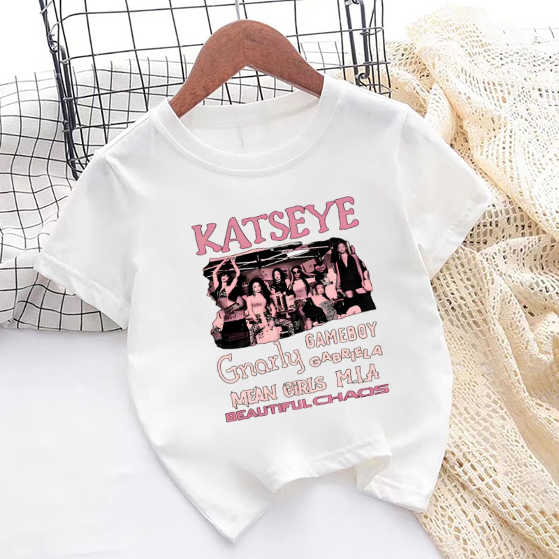 Katseye 프린트 패션 키즈 티셔츠 소녀 새 여름  - Baby Clothing Deals 리뷰 및 가격