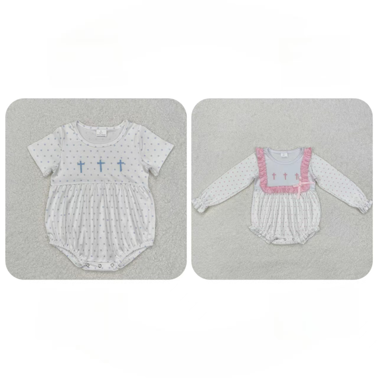 어린이 버블 자수 십자가 롬퍼, 유아 의류, 신생아,  - Baby Clothing Easter 리뷰 및 가격