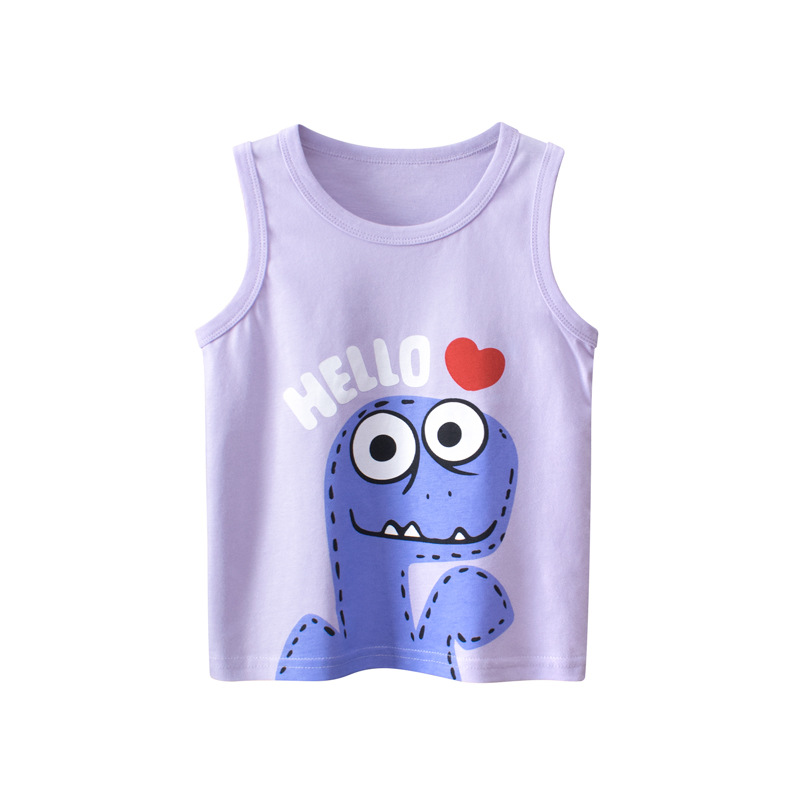 2023 여름 여아용 어린이 조끼, 100% 코튼 공룡 - Baby Clothing Deals 리뷰 및 가격