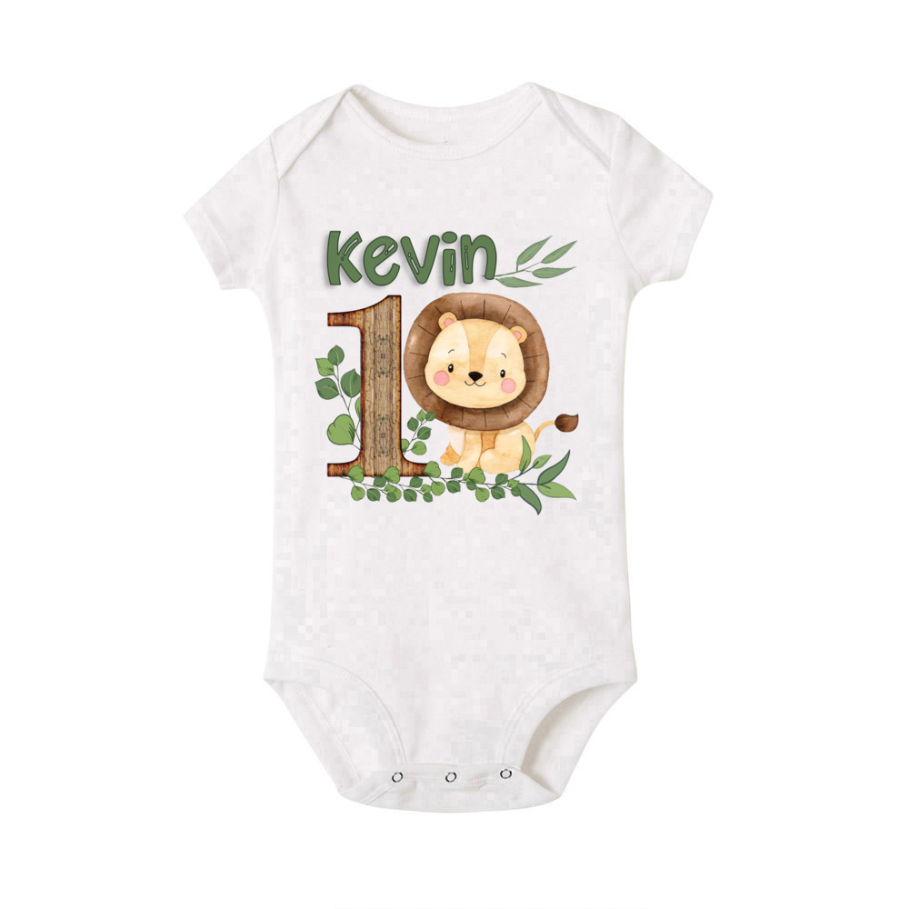 이름이있는 맞춤형 사파리 동물 아기 Romper 신생아 - Baby Clothing Name 리뷰 및 가격